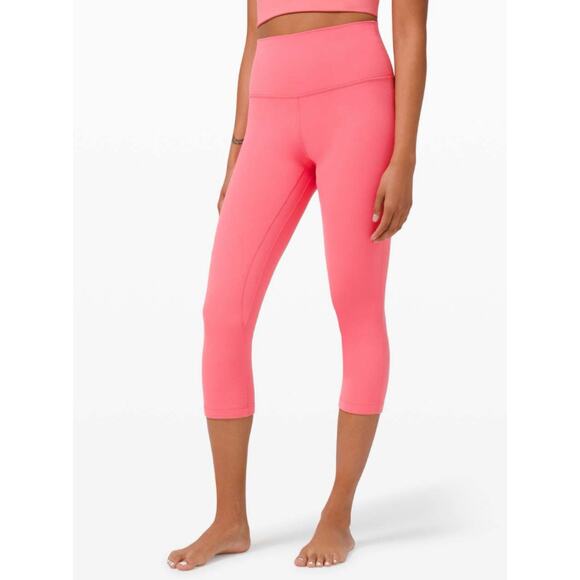 Lululemon Align Crop 21" Guava Pink High Rise Leggings Stretch Soft Sz 2 - Picture 1 of 9
